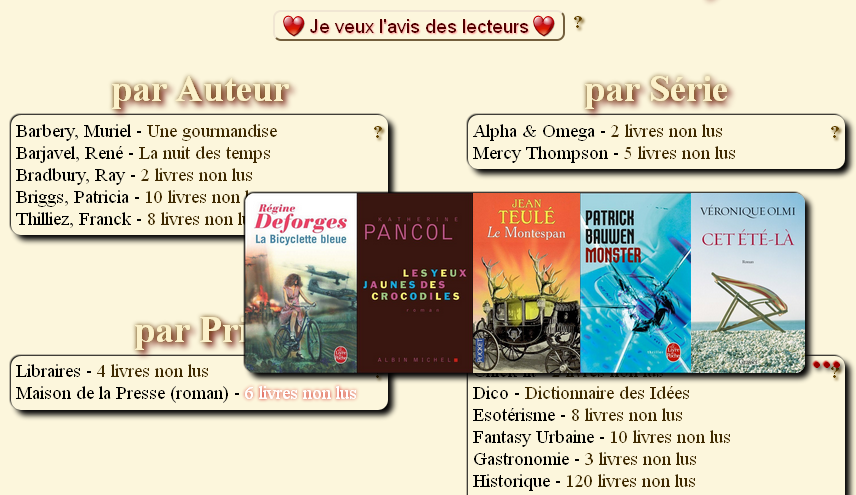 Les recommandations de lectures sans l'avis des lecteurs